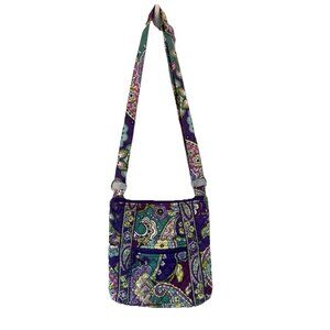 Vera Bradley Retired Heather Paisley Hipster Crossbody Purse Classic Travel